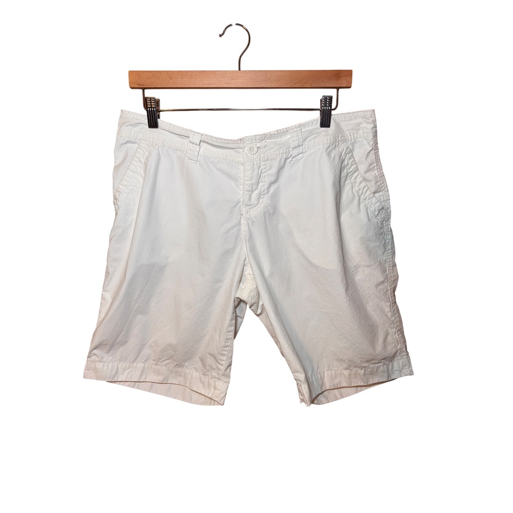 Vintage No‎ Boundaries Shorts 13 Arctic White Cotton Bermuda Coastal Summer